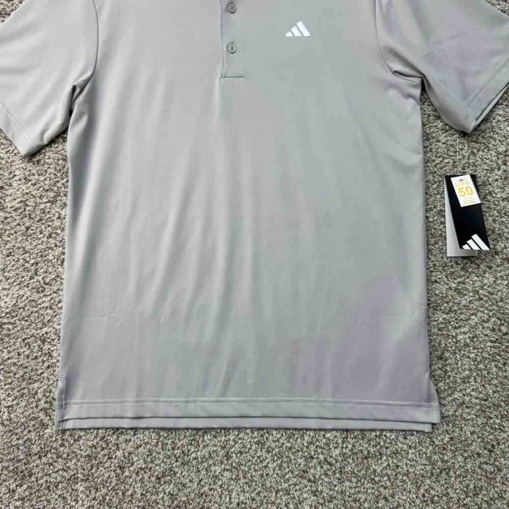 Adidas Polo Shirt Men Small Gray Ultimate Performance Stretch Golf New With Tags